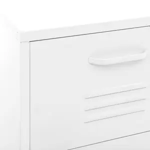 Berkfield Storage Cabinet White 42.5x35x101.5 cm Steel