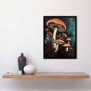 Boak Vintage Fungi Aesthetic Mushroom - Single Picture Frame Print