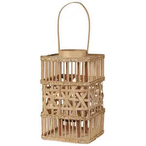 Beliani Boho Lantern LUMBIS Wood Natural