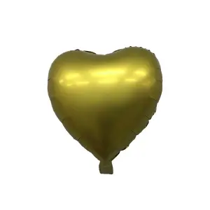 Realmax Heart Foil Balloon (Pack of 10) Gold (One Size)