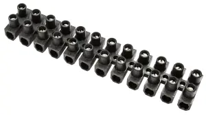 B&Q Black 15A12 way Cable connector strip