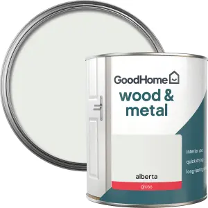 GoodHome Alberta Gloss Metal & wood paint, 750ml