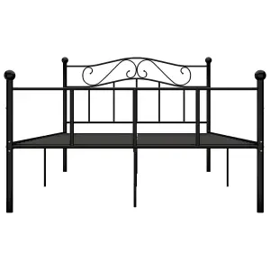 Berkfield Bed Frame Black Metal 120x200 cm