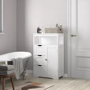 MCC Direct Bathroom Storage Cabinet with 3 Drawers - Dakota White