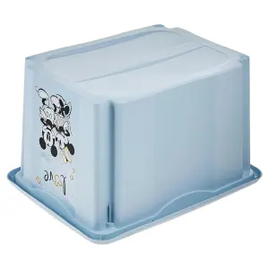 Keeeper Mickey Mouse Turn Around Stackable Box with Lid 30 Litre Cloudy Blue