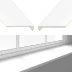 Window Sill Cover Board Plastic uPVC Window Cill Capping (L)1.25m (W)150mm (T)9mm