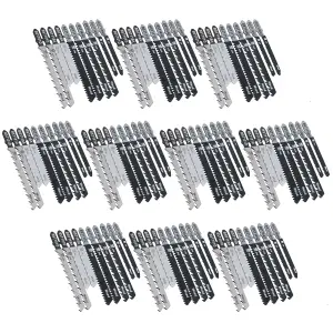 100pc T Shank Fitting Jigsaw Cutting Blades Set For Plastic Wood Metal HCS Blade