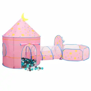 Berkfield Children Play Tent with 250 Balls Pink 301x120x128 cm