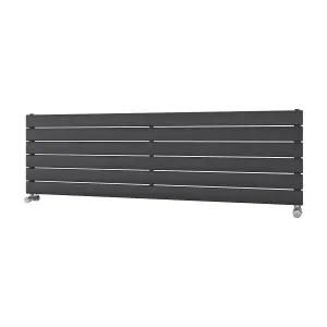 Ximax Vertirad HWH1195600A Anthracite Gas Horizontal Designer panel Radiator, (W)1500mm x (H)445mm