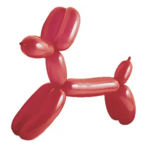 Unique Party Long Balloons (Pack of 25) Red (One Size)