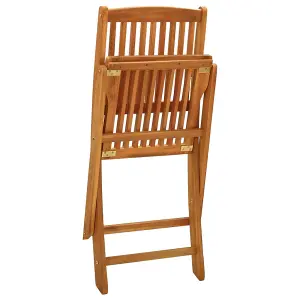 Berkfield Folding Garden Chairs 4 pcs Solid Eucalyptus Wood