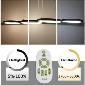 Cermenho 4 - Light Black LED Linear Pendant