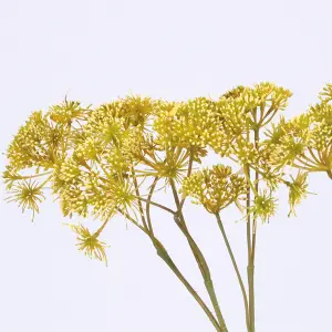 Bloom Artificial Single Dill Spray Stem - Faux Fake Silk Flower Indoor Home Decoration Floral Arrangements - Measures L42cm