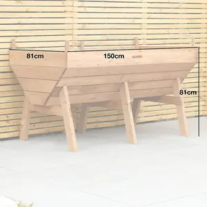 Woodside Raised Wooden Planter - LARGE