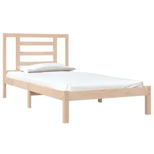 Berkfield Bed Frame Solid Wood Pine 90x190 cm 3FT Single