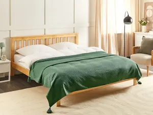 Bedspread LINDULA Cotton 200 x 220 cm Green