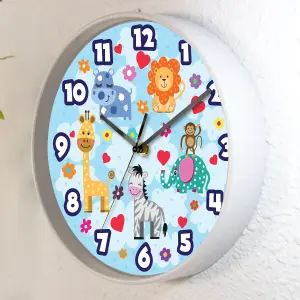 Walplus Happy Animals Children Clock - 25 cm / 9.8 in