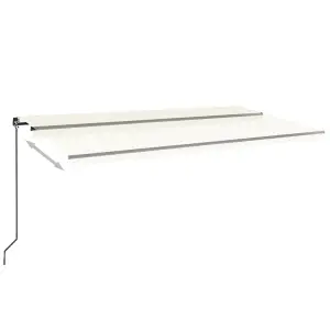 Berkfield Manual Retractable Awning 600x350 cm Cream