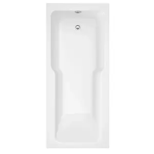 SunDaze 1700 x 750mm Gloss White Acrylic Rectangular Shower Bath Single Ended