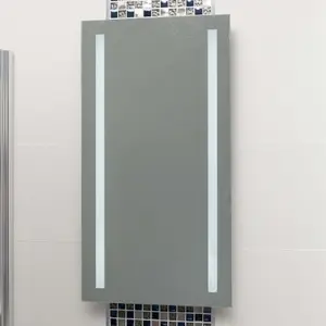 Jones Portrait LED Illuminated Bathroom Mirror with Demister (H)800mm (W)425mm