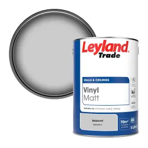 Leyland Trade Vinyl Matt Walls & Ceilings Emulsion Paint Balanced (PPG1003-2) 5L