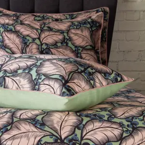 EW by Edinburgh Weavers Magali Leaf Cotton Sateen Duvet Cover Set