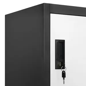 Berkfield Locker Cabinet Anthracite and White 90x40x180 cm Steel