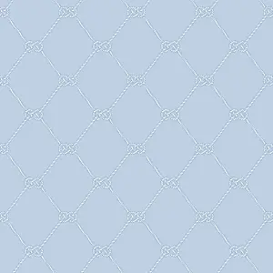 Galerie Deauville 2 Sky Blue White Nautical Rope Smooth Wallpaper