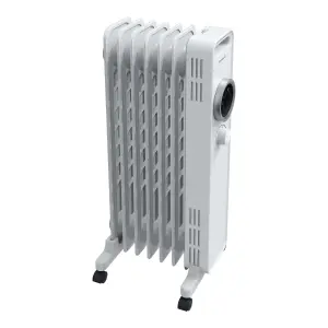 GoodHome Tekapo 1500W White Oil-filled radiator