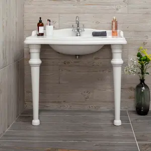 Altara Traditional Console Basin with Ceramic Legs