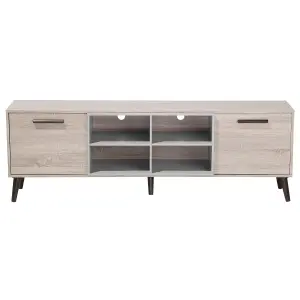 Beliani Modern TV Stand Light Wood ALLOA