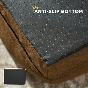 Polyester Pet Bed Brown / 18cm H x 70cm W x 50cm D