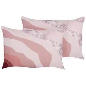 Set of 2 Outdoor Cushions CAMPEI Pink