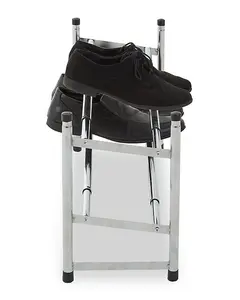 Interiors by Premier Extendable Shoe Rack 2 Tier Shoe Stand, Angled Shelves Shoe Racks, Spacious Under Stairs Shoe Storage