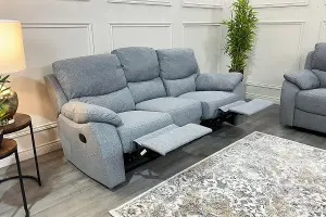 PS Global 3+2+1 Manual Reclining Phoenix Sofa (Grey)