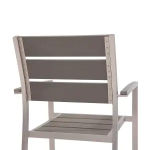 Set of 6 Garden Chairs VERNIO Grey