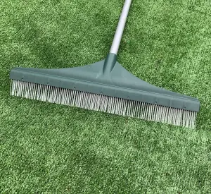 Artificial Grass Brush Garden Lawn Rake with Telescopic Handle