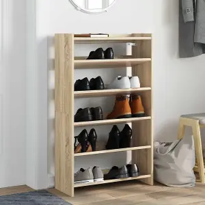 Berkfield Shoe Rack Sonoma Oak 60x25x100 cm Engineered Wood