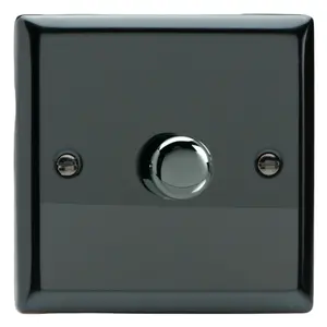 Varilight 1-Gang 2-Way V-Pro Push On/Off Rotary LED Dimmer 1 x 0-120W Iridium