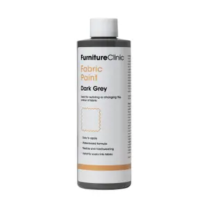 Furniture Clinic Fabric Paint, Dark Grey 250ml