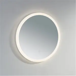 Bathroom Wall Mirror - 800mm Rounded - LED Light (3 Tone) - Anti Fog Demister - Magnifying Mirror