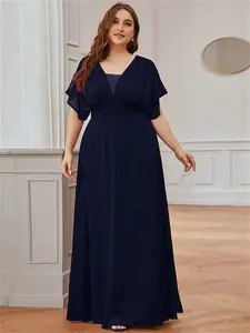 Ever-Pretty Elegant Navy Blue Concert Dress Polyester