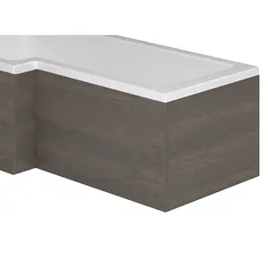 Novela Dark Wood L-Shape End Bath Panel - 700mm