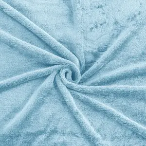 Sherpa Fleece Throw Blanket Sky Blue / 130cm W x 150cm L