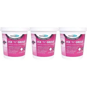 Bond It Fix N Grout Tile Adhesive, 1.5kg           BDTA10(n) (Pack of 3)