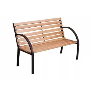 3-Seater Garden Bench (Wood/Steel) with cover