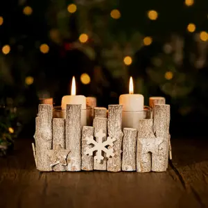 Christmas Tealight Candle Holder - Snowflake