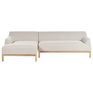 Right-Hand Corner Sofa SOSJO Light Beige Fabric Right Hand