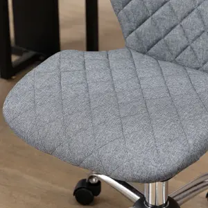 Vinsetto 360 Swivel Office Chair Mid Back Computer Chair with Wheels, Grey