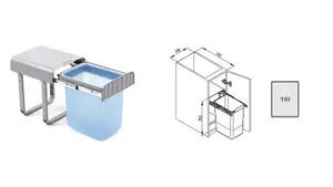 REJS waste bin ALADIN 1, W: 400mm